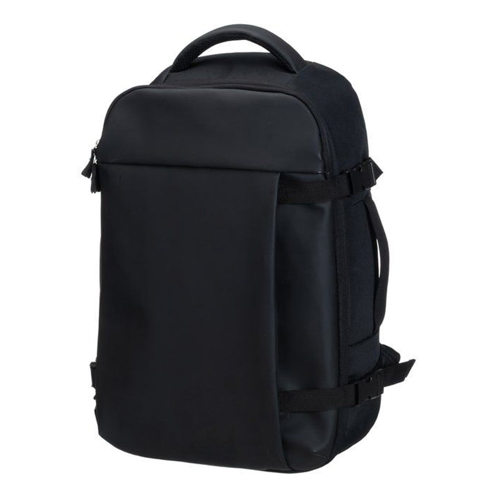 Ryggsäck 18 L med vakuumpåse / reseryggsäck med laptopfack och trolleyrem – Svart