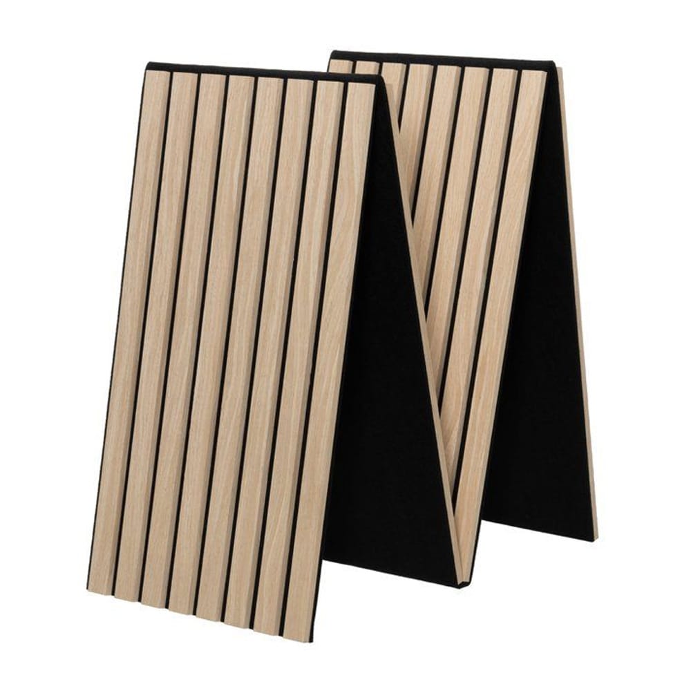 Väggpanel akustisk 32x240cm - Ek / Akustikpanel / Ljudabsorberande ribbpanel i MDF