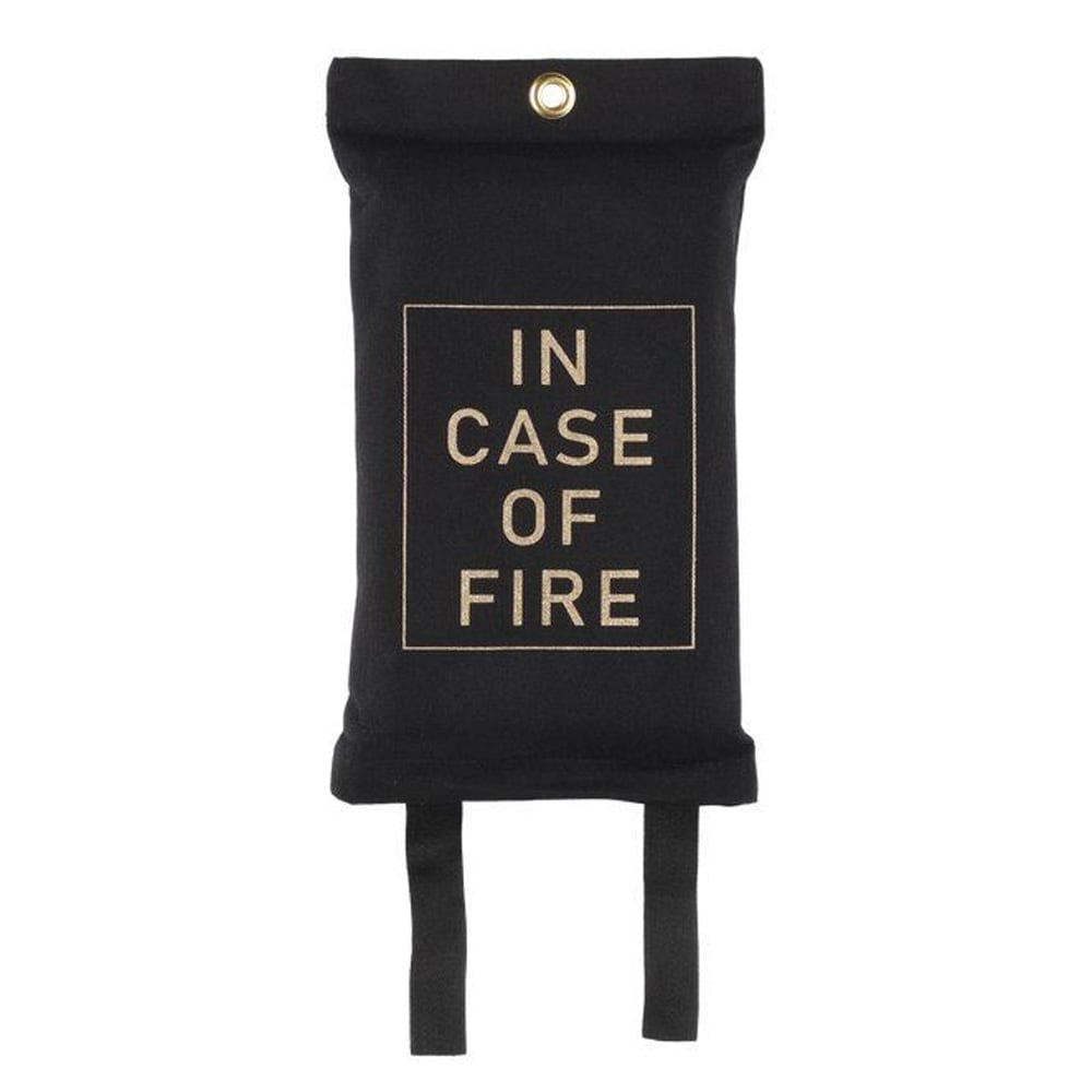 Brandfilt In Case Of Fire 120x180cm - Svart / Släckfilt / Brandskydd för hem och kök