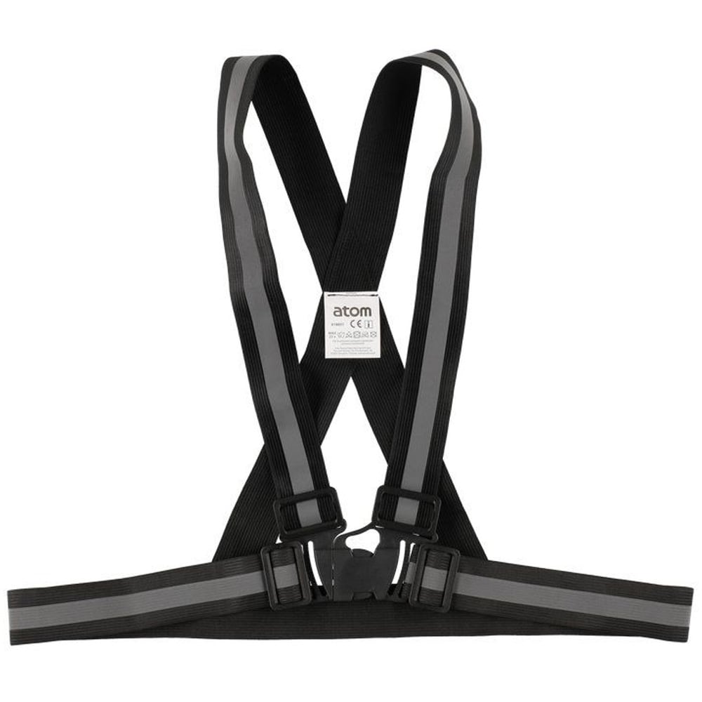 Reflexväst justerbar - Svart / Reflexsele med spänne / Reflexband för promenader i mörker