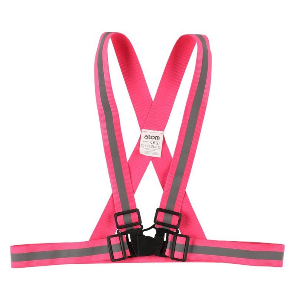 Reflexväst justerbar - Rosa / Reflexsele med spänne / Reflexband för promenader i mörker