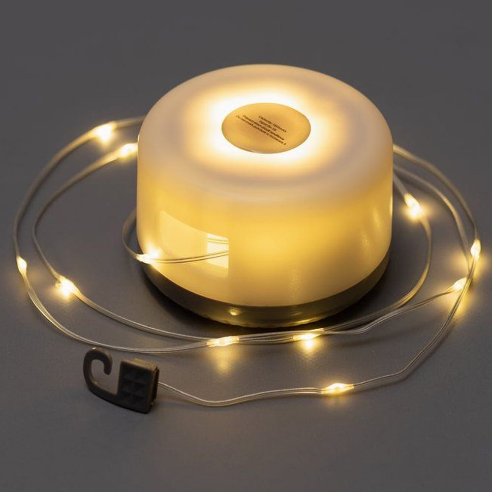 LED-ljussats uppladdningsbar för camping / Ljusslinga 10 m med USB-C / Campinglampa med powerbank