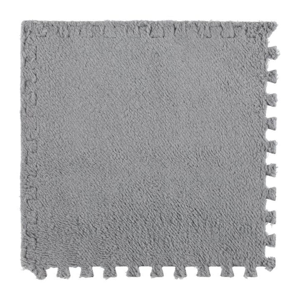 Pusselmatta 12 delar 30×30 cm / mjuk lekmatta / barnmatta med textilyta – Grå