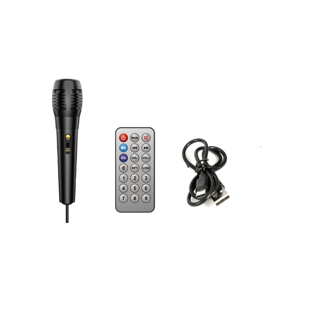 United SPK2574 Bluetooth-högtalare 16 W / karaokehögtalare med LED och mikrofon – Svart