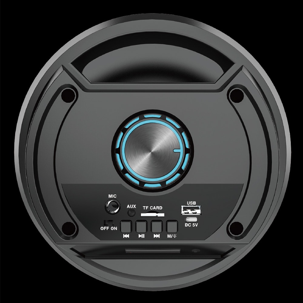 United SPK2574 Bluetooth-högtalare 16 W / karaokehögtalare med LED och mikrofon – Svart
