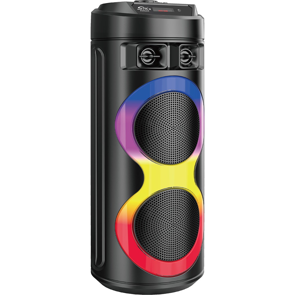 United SPK2574 Bluetooth-högtalare 16 W / karaokehögtalare med LED och mikrofon – Svart
