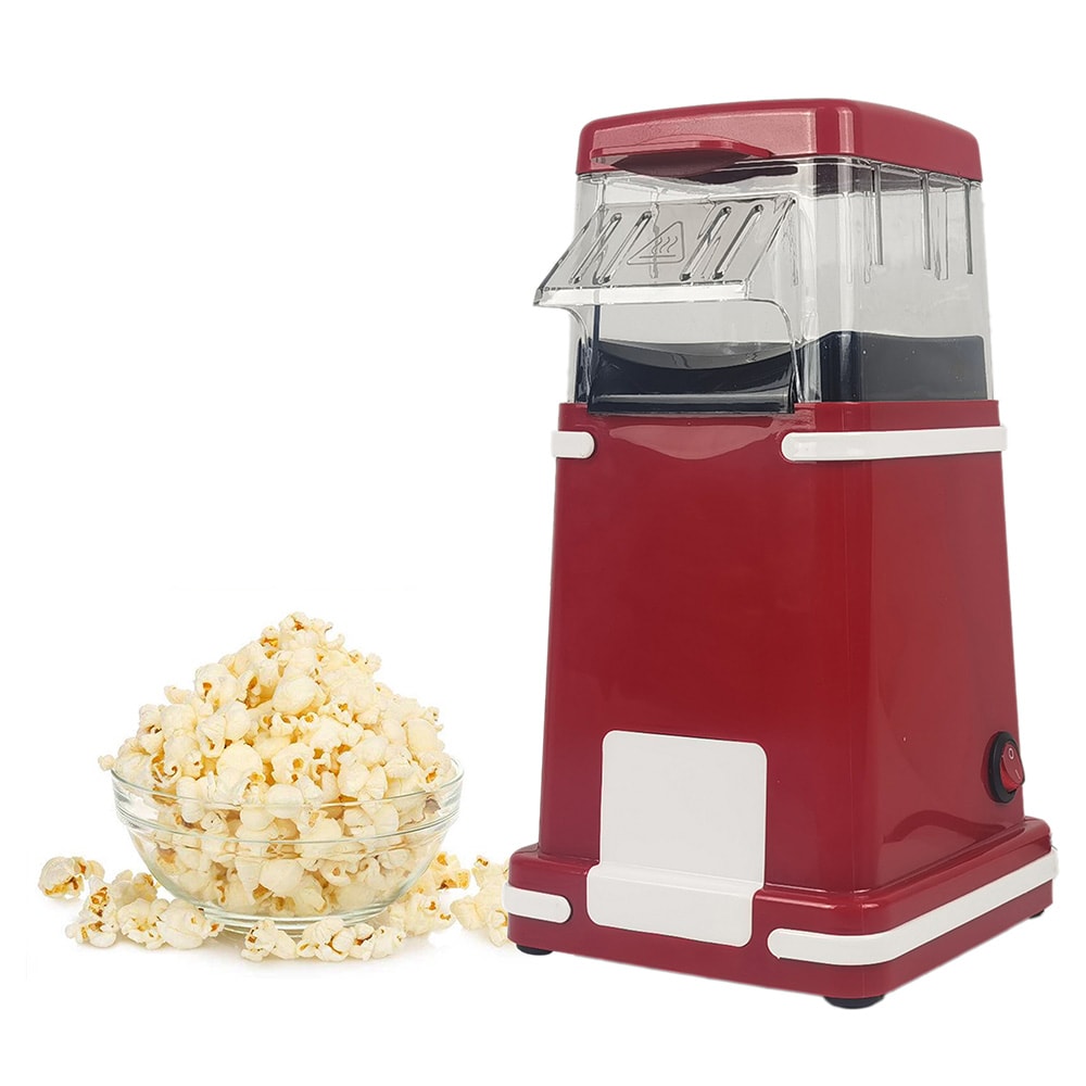 United PM2360 popcornmaskin 1200 W / varmluftspoppare utan olja – Röd