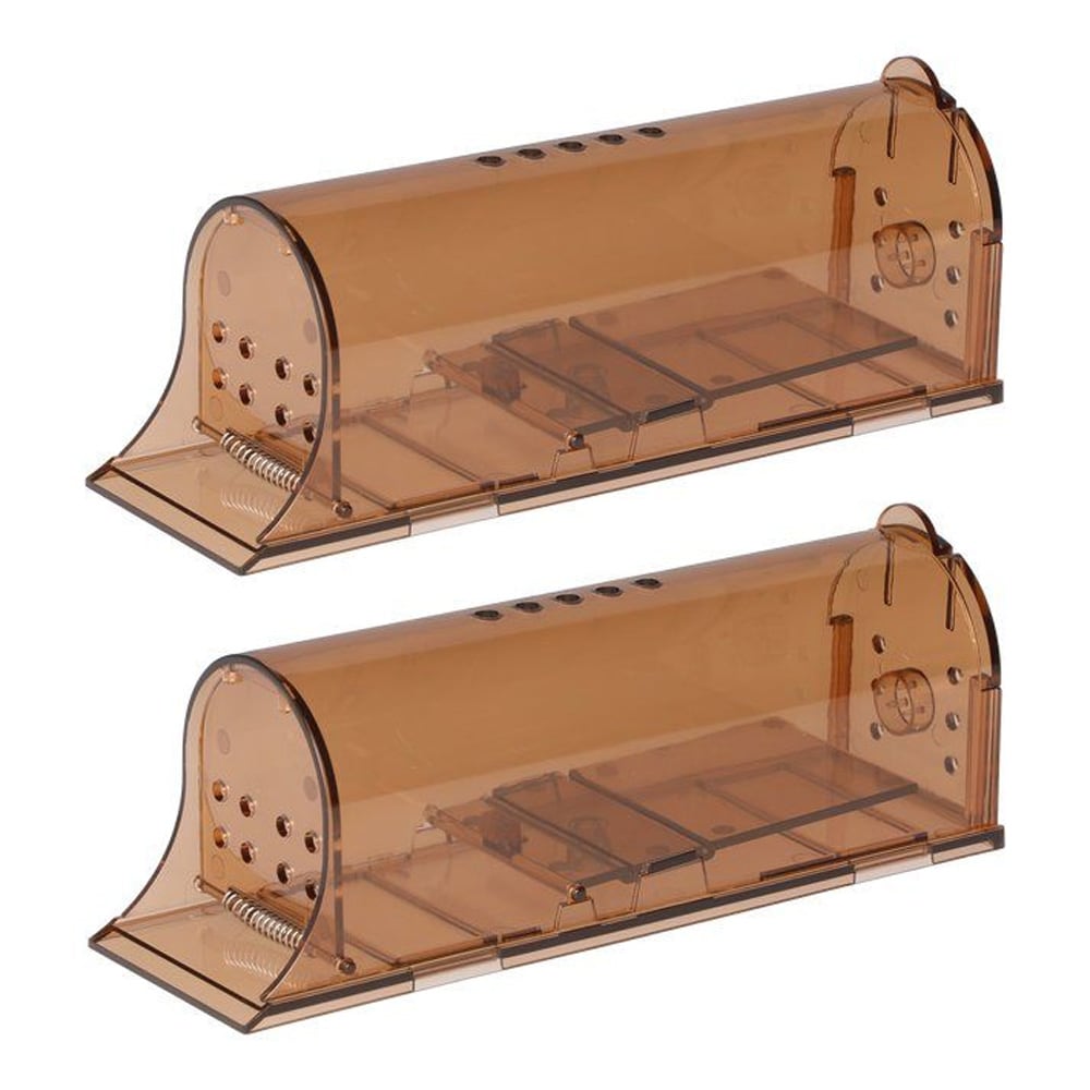Rotex-2 Transparant Musfälla 2-pack / Levandefångstfälla / Human musfälla för möss