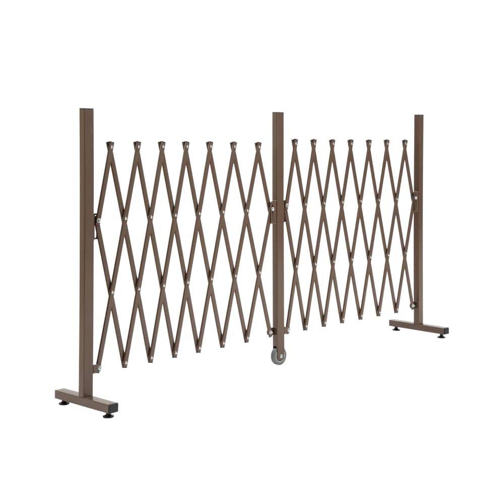 Utdragbar avspärrningsgrind 52–405×103,5 cm / trädgårdsstaket / spaljé – Mörkbrun