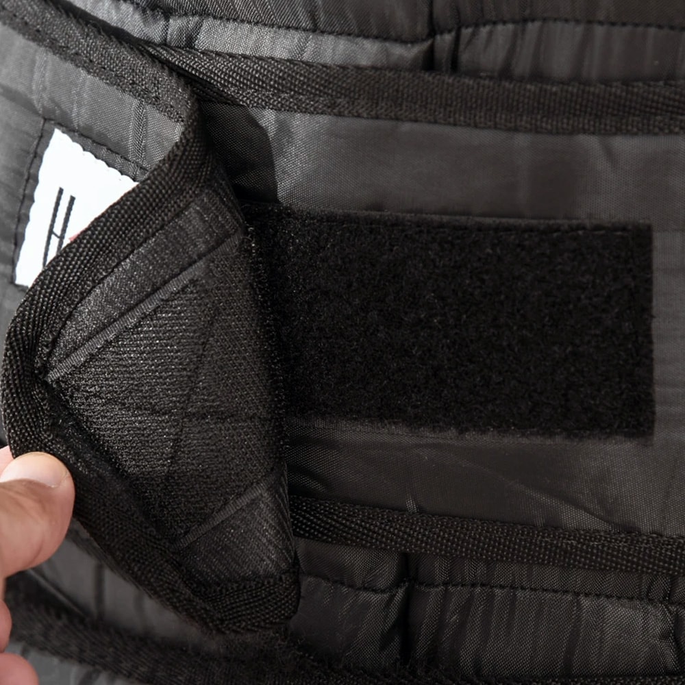 Vektvest 30 kg med 35 avtakbare vektposer / justerbar treningsvest for styrketrening – Svart
