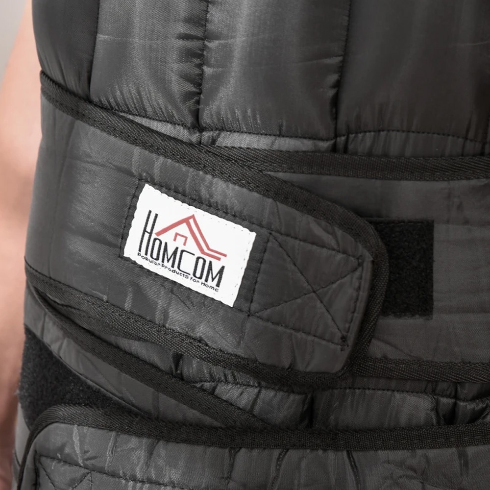 Vektvest 30 kg med 35 avtakbare vektposer / justerbar treningsvest for styrketrening – Svart