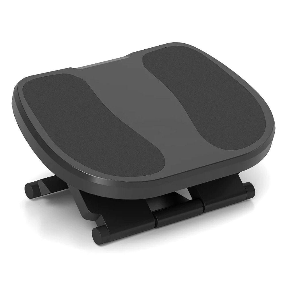 Ergonomiskt fotstöd för skrivbord 45×34 cm / justerbar höjd och lutning 0–30° – Grå