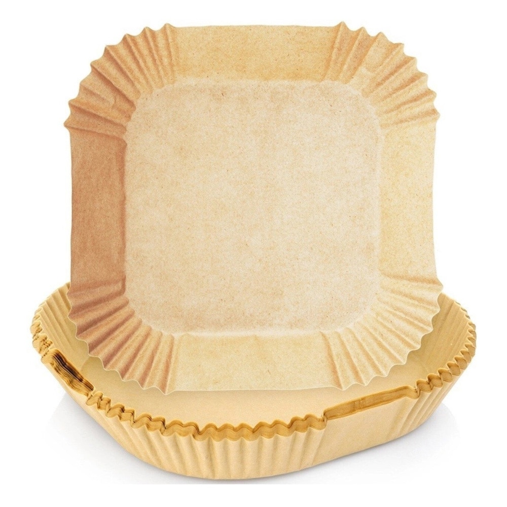 Airfryerpapper fyrkantigt 20x20 cm - 50-pack / Bakpapper för airfryer och varmluftsfritös
