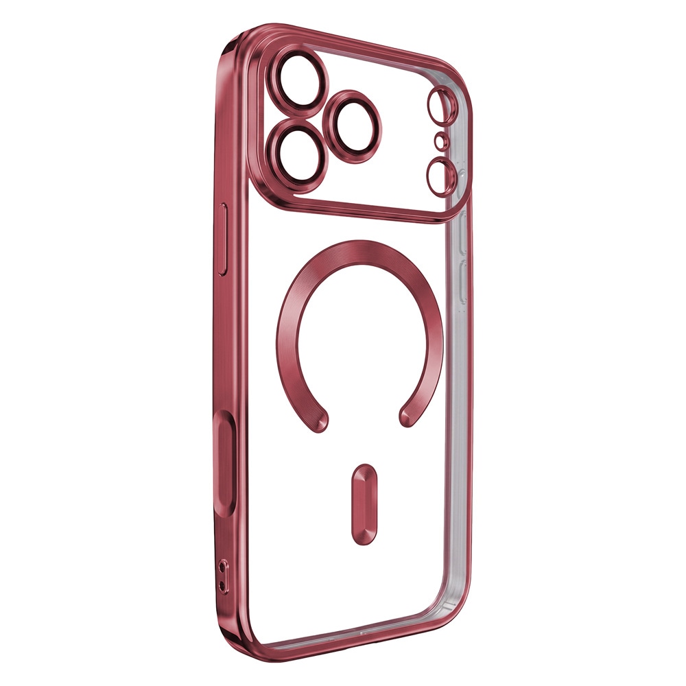 Color Chrome Mag skal till iPhone 17 Pro / 18 Pro - Mörk körsbär / MagSafe-skal / TPU-skal