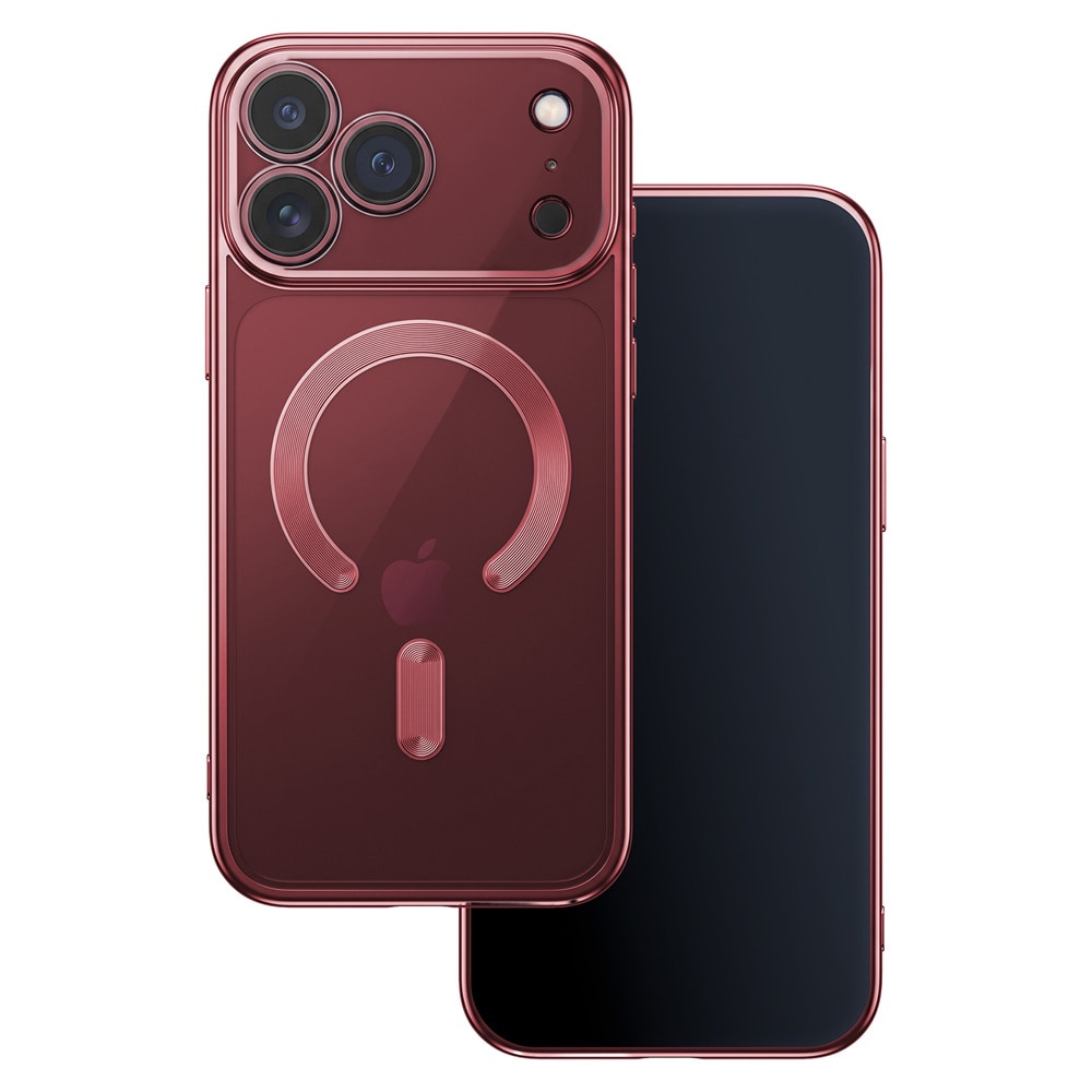 Color Chrome Mag skal till iPhone 17/18 Pro Max - Mörk körsbär / Magskal / TPU-fodral