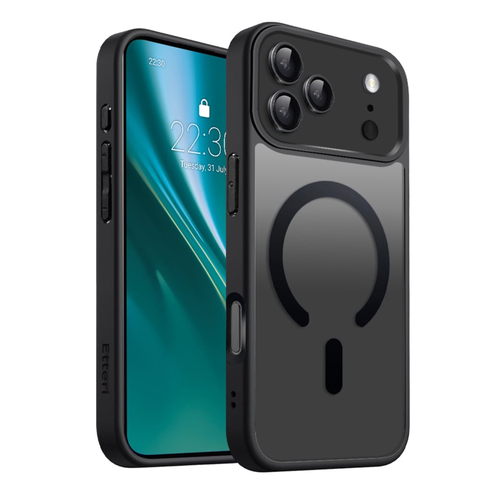 Etteri Matt skal till iPhone 17 Pro Max / 18 Pro Max - Svart / Magskal / MagSafe-fodral