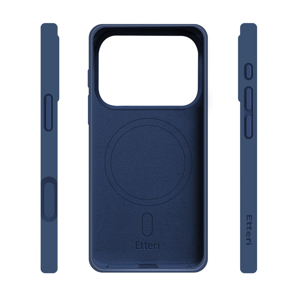 Etteri Silicone MagSafe-skal för iPhone 17/18 Pro - Mörkblå / Mag-fodral / Silikonskal