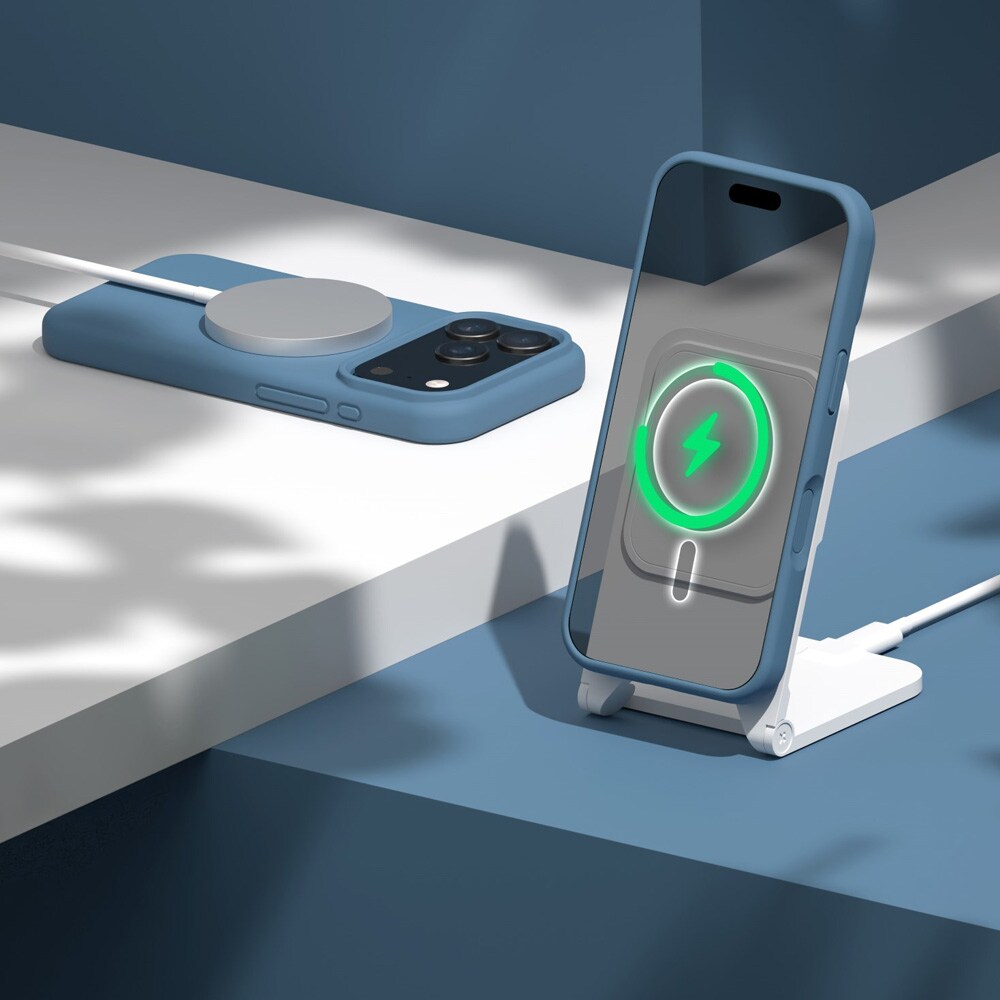 Etteri Silicone MagSafe-skal för iPhone 17/18 Pro - Mörkblå / Mag-fodral / Silikonskal