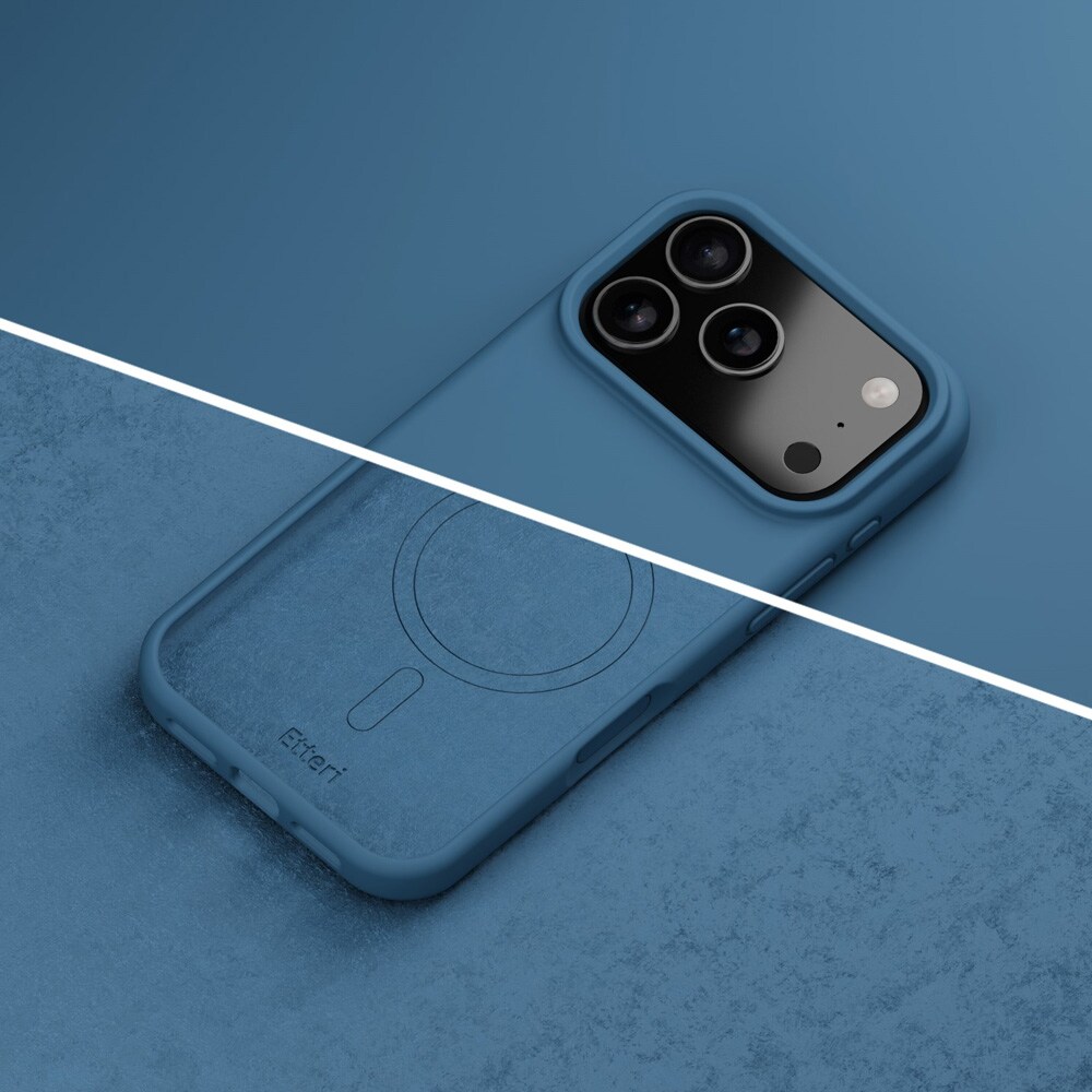 Etteri Silicone MagSafe-skal för iPhone 17/18 Pro - Mörkblå / Mag-fodral / Silikonskal