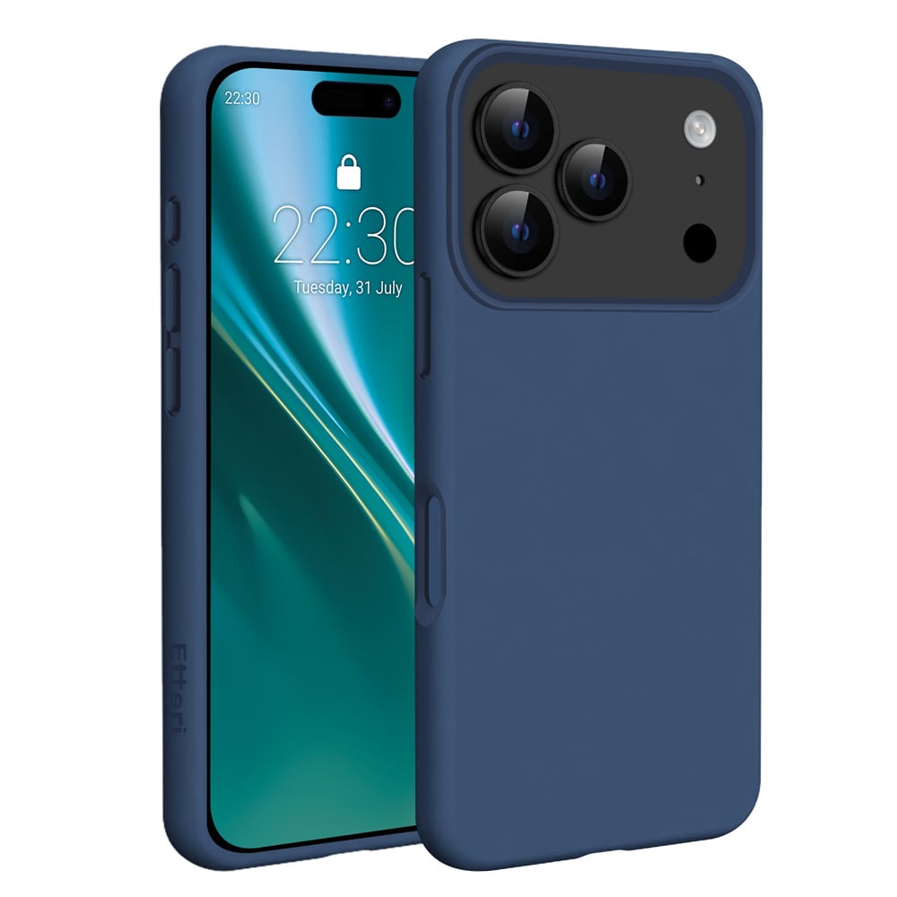 Etteri Silicone MagSafe-skal för iPhone 17/18 Pro - Mörkblå / Mag-fodral / Silikonskal