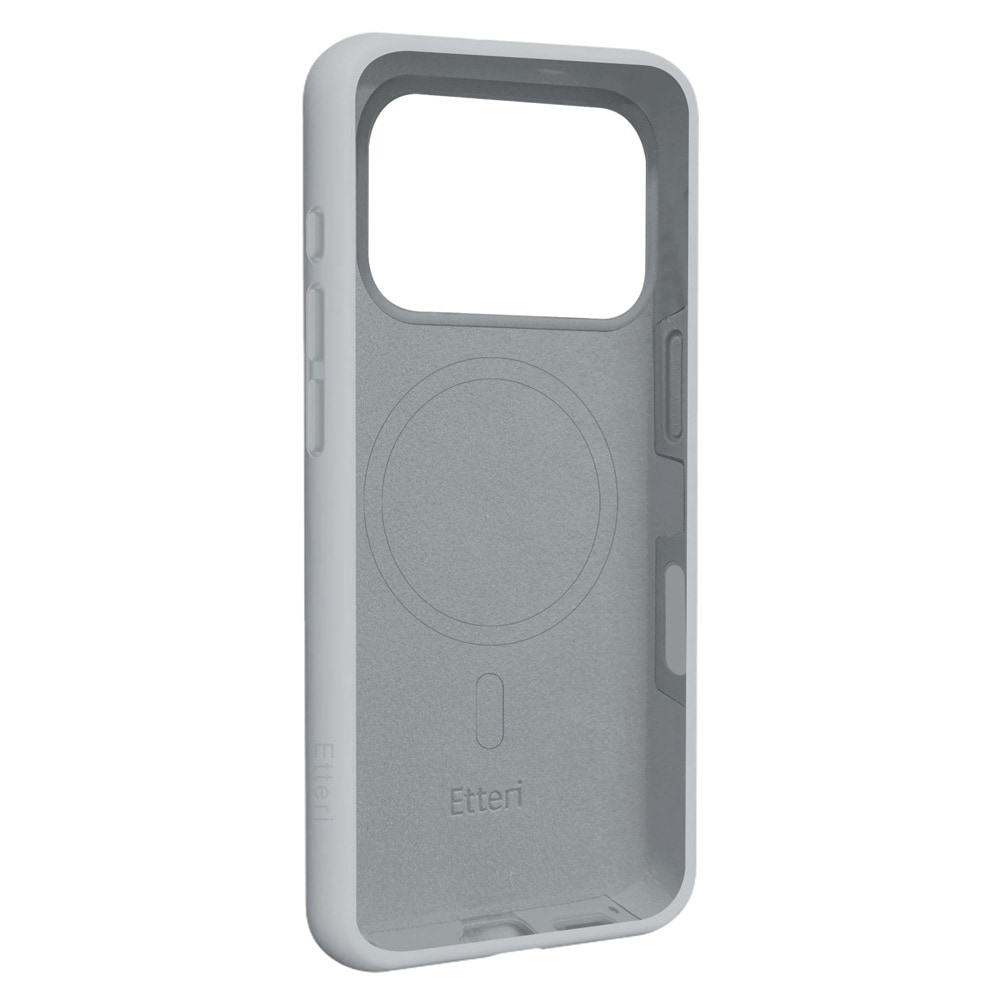 Etteri Silicone MagSafe-skal i silver för iPhone 17/18 Pro / Silikonfodral / Mjukskal