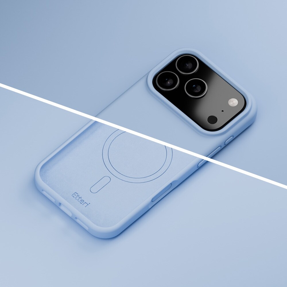 Etteri Silicone MagSafe-skal för iPhone 17/18 Pro - Blå / Mag-fodral / Silikonskal