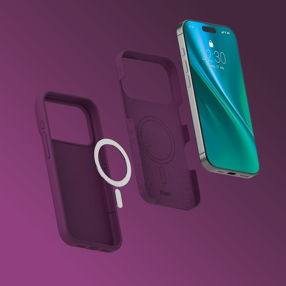 Etteri Silicone MagSafe-skal för iPhone 17/18 Pro Max - Körsbär / Magcase / Cover