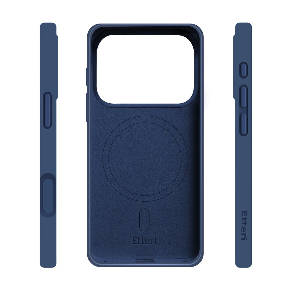Etteri Silicone MagSafe-skal för iPhone 17/18 Pro Max - Mörkblå / Mag-fodral / Silikonskal