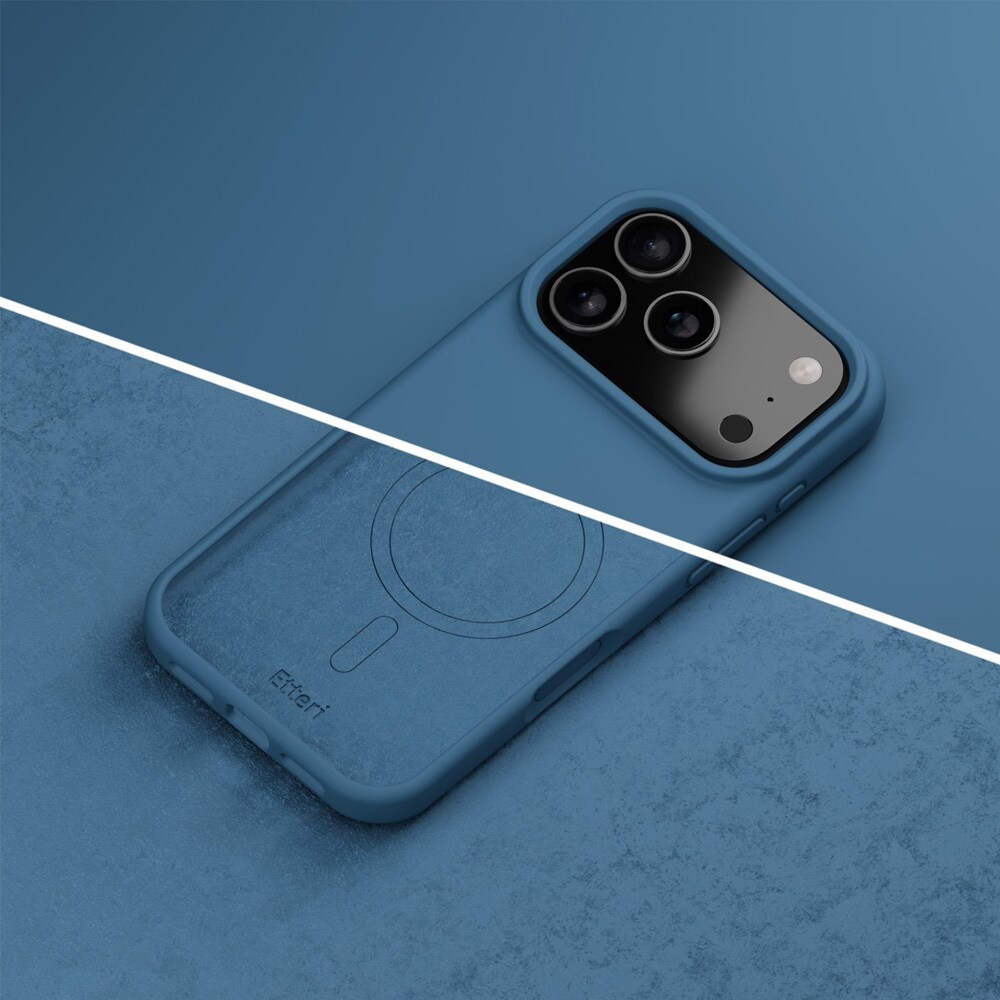 Etteri Silicone MagSafe-skal för iPhone 17/18 Pro Max - Mörkblå / Mag-fodral / Silikonskal