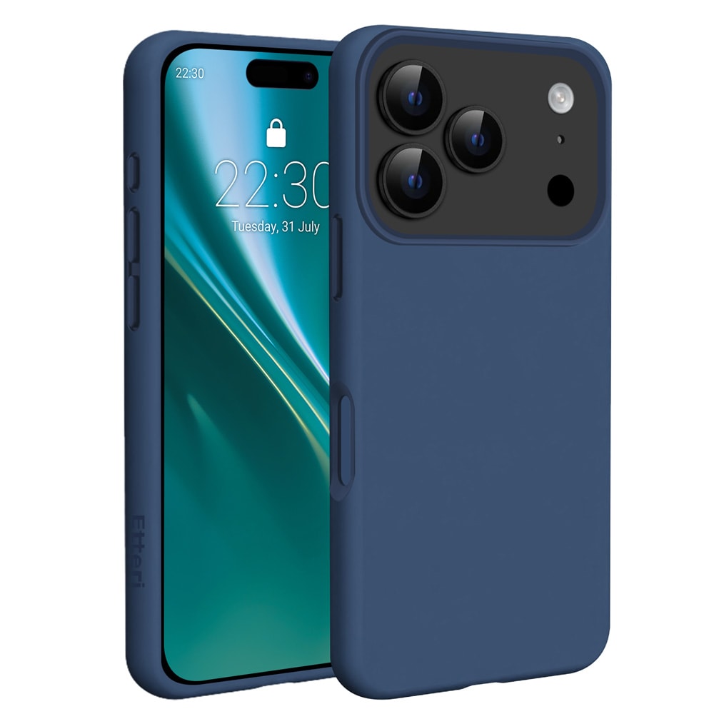 Etteri Silicone MagSafe-skal för iPhone 17/18 Pro Max - Mörkblå / Mag-fodral / Silikonskal