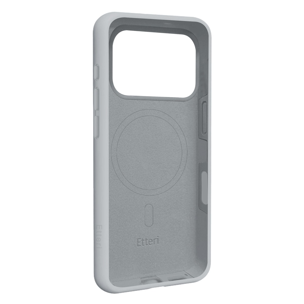Etteri Silicone MagSafe-skal för iPhone 17/18 Pro Max - Silver / Mag-fodral / Silikonskal