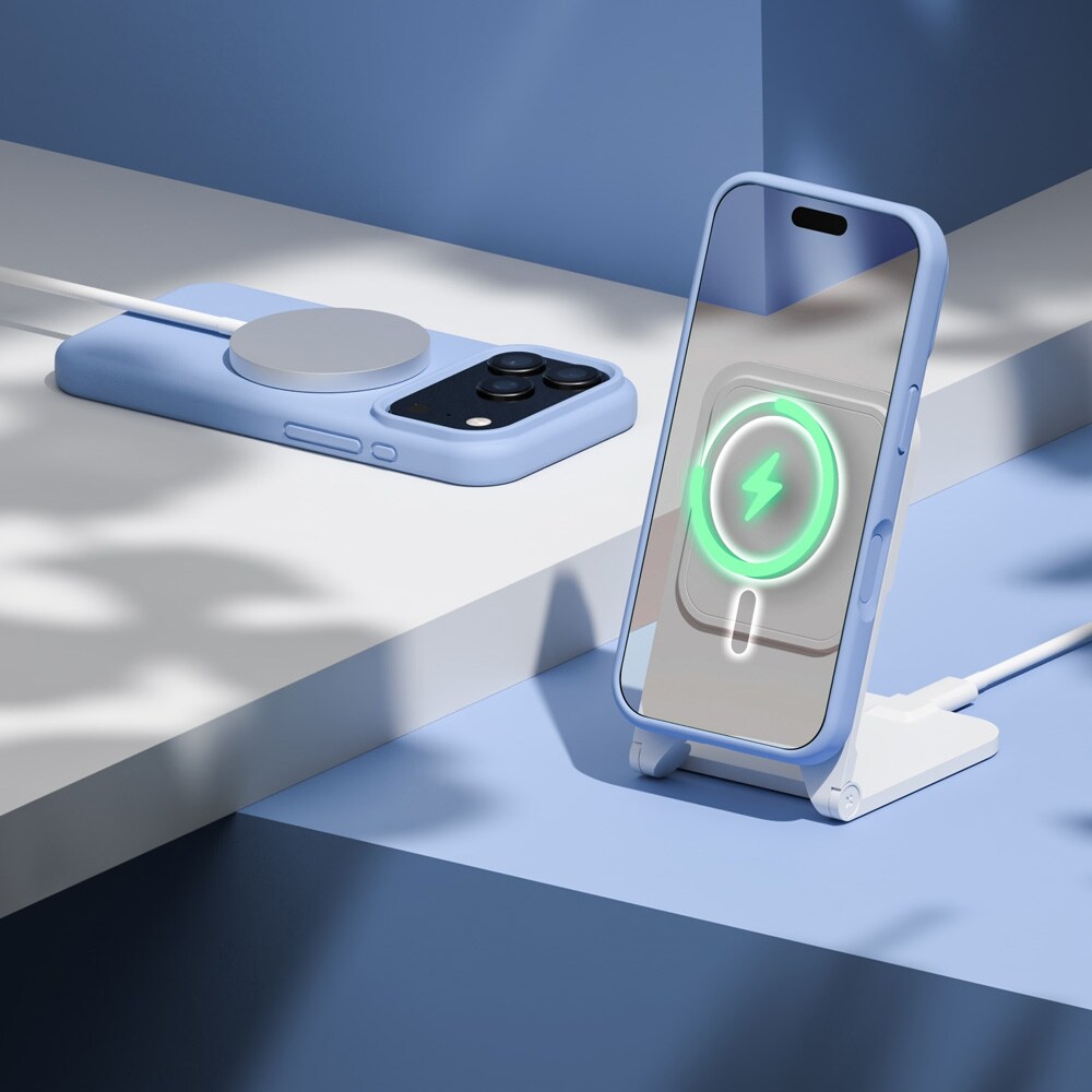 Etteri MagSafe-skal för iPhone 17/18 Pro Max - Ljusblått / Silikonskal / Mobilskal