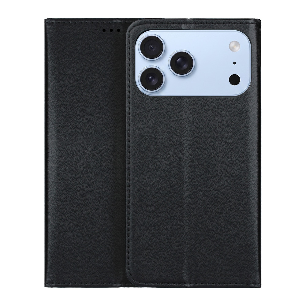 Flipfodral med ställ till iPhone 17 Pro / 18 Pro - Svart / Plånboksfodral / Mobilfodral