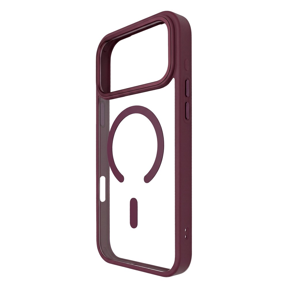 Color Clear-cover med MagSafe til iPhone 17 Pro / 18 Pro – Mørk kirsebær / Mobilcover