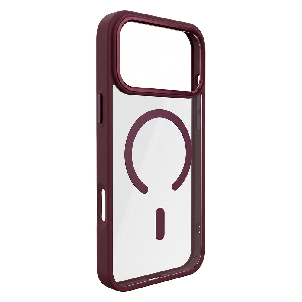 Color Clear-cover med MagSafe til iPhone 17 Pro / 18 Pro – Mørk kirsebær / Mobilcover