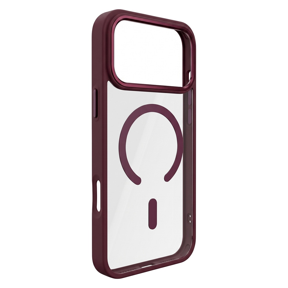 Color Clear-cover med MagSafe til iPhone 17 Pro Max / 18 Pro Max – Mørk kirsebær / Mobilcover