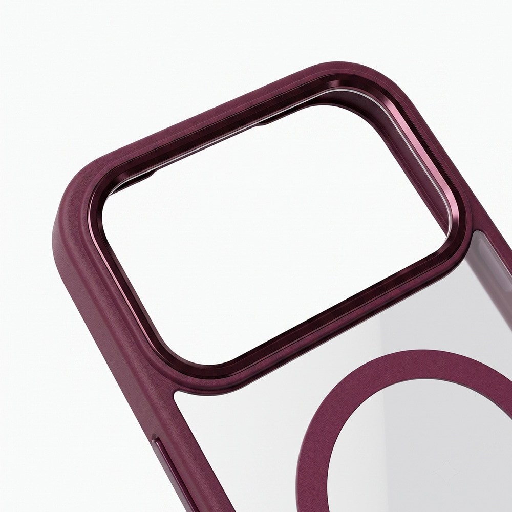 Color Clear-cover med MagSafe til iPhone 17 Pro Max / 18 Pro Max – Mørk kirsebær / Mobilcover