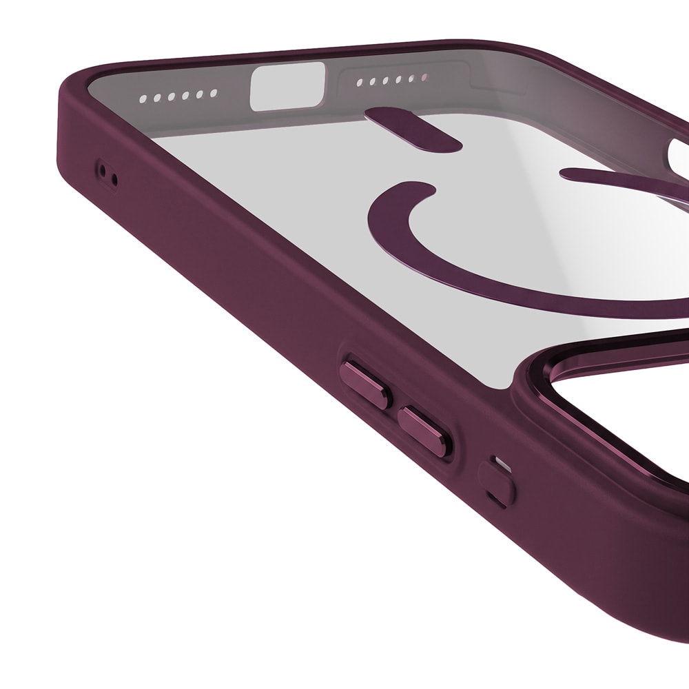 Color Clear-cover med MagSafe til iPhone 17 Pro Max / 18 Pro Max – Mørk kirsebær / Mobilcover