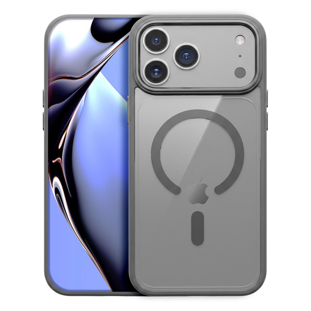 Color Clear skal med Magsafe till iPhone 17 Pro Max / 18 Pro Max - Silver / Mobilskal