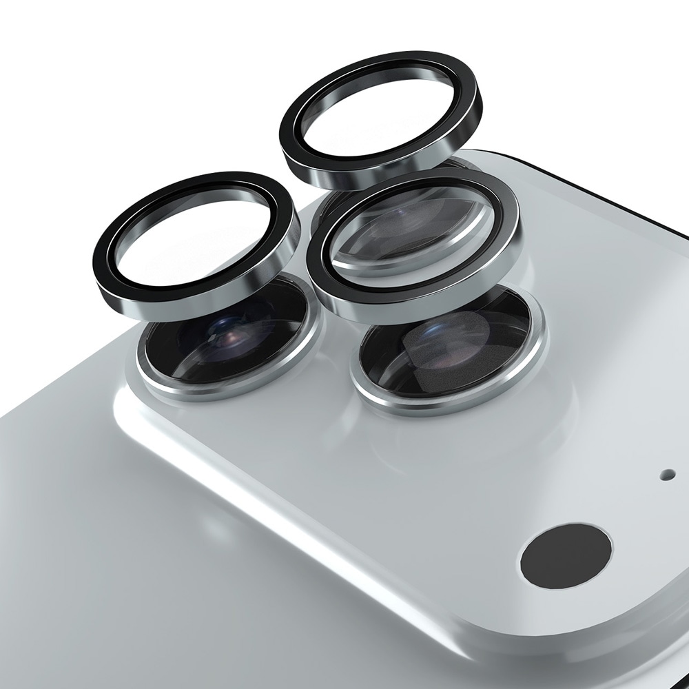 Etteri Kameraskydd till iPhone 18 Pro / 18 Pro Max - Silver / Linsskydd / 9H-glas
