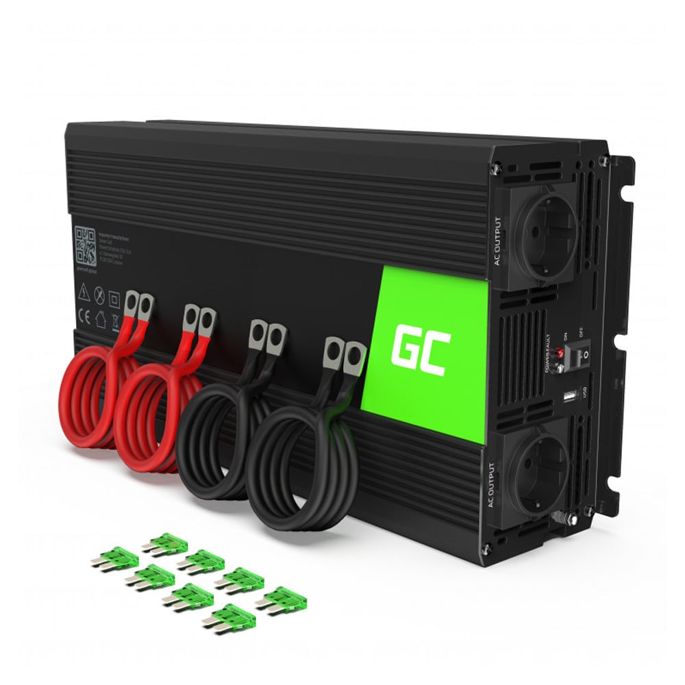 Green Cell Inverter 12V till 230V 2000W/4000W / Ren sinusvågsinverter / Spänningsomvandlare