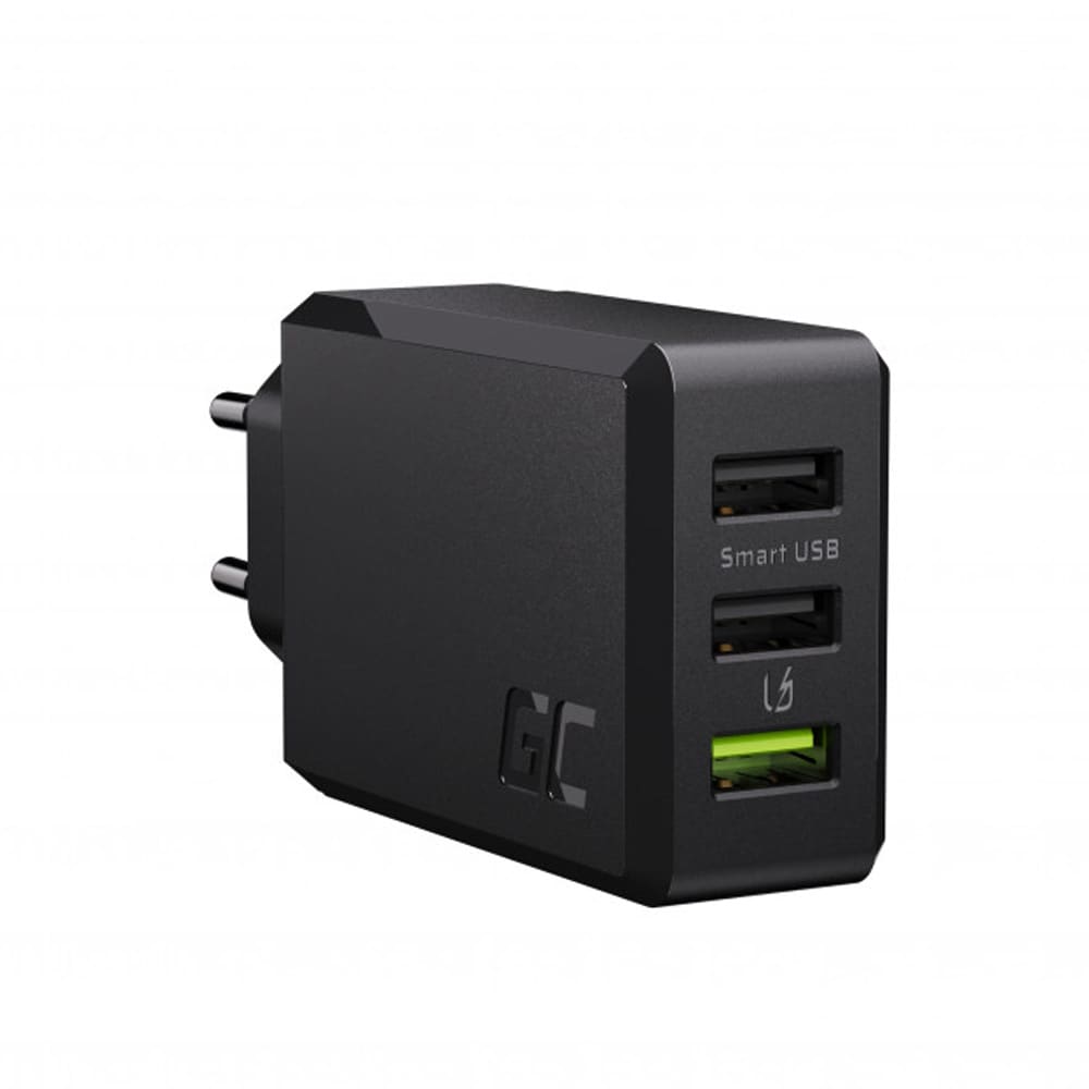 Green Cell ChargeSource 3 Väggladdare med 3xUSB 30W / USB-laddare / Snabbladdare