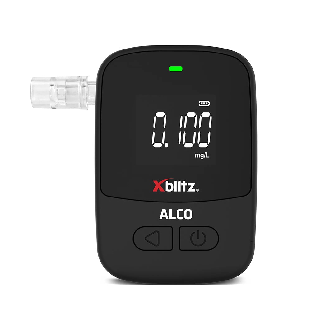 Xblitz ALCO alkometer / promillemåler / alkoholtester med hukommelse til 99 målinger