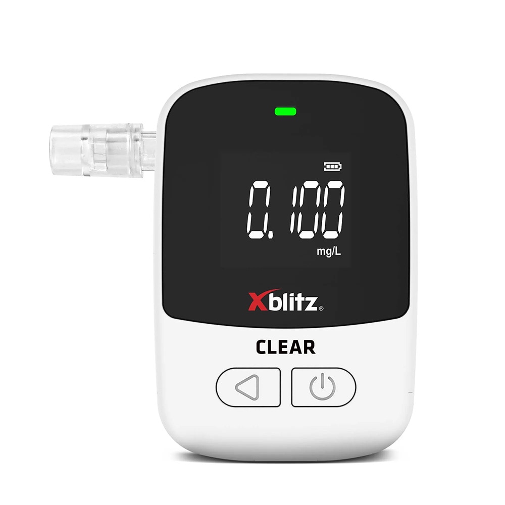 Xblitz Clear alkometer / promillemåler / alkoholtester med hukommelse til 99 målinger