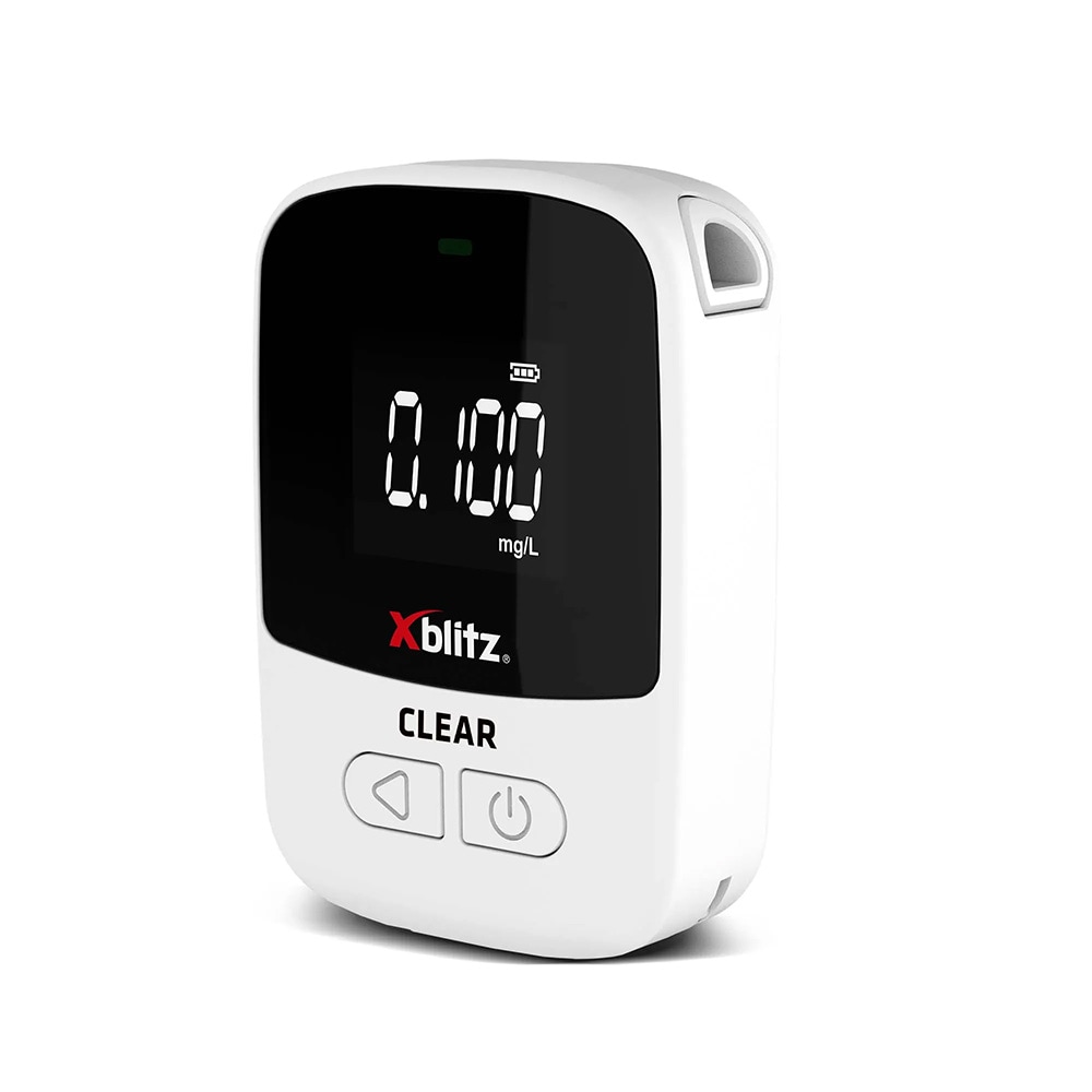 Xblitz Clear alkometer / promillemåler / alkoholtester med hukommelse til 99 målinger