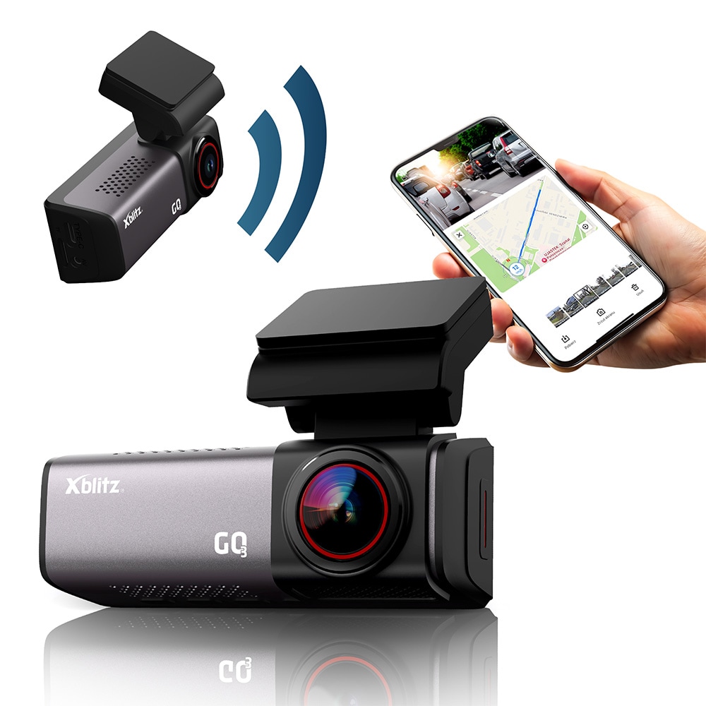 Xblitz GO3 4K -autokamera – GPS, Wi-Fi, 3,2″ IPS-näyttö ja 150° kuvakulma