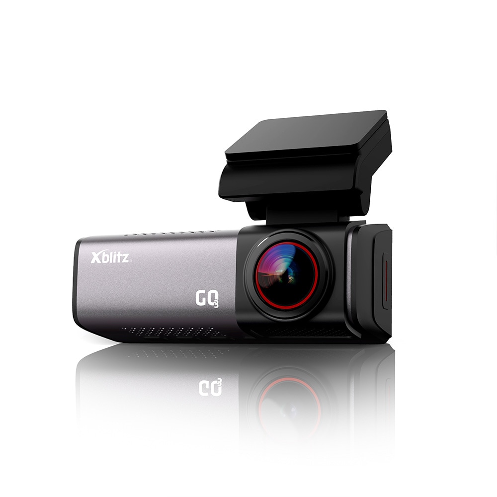 Xblitz GO3 Dash Cam / 4K-bilkamera med GPS och Wi-Fi / Vindrutekamera med loopinspelning