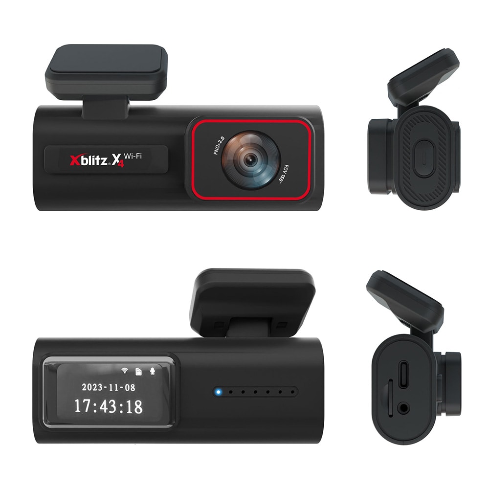 Xblitz X4 Wi-Fi 2,5K -autokamera – 1440p, 150° kuvakulma ja 1,5″ IPS-näyttö