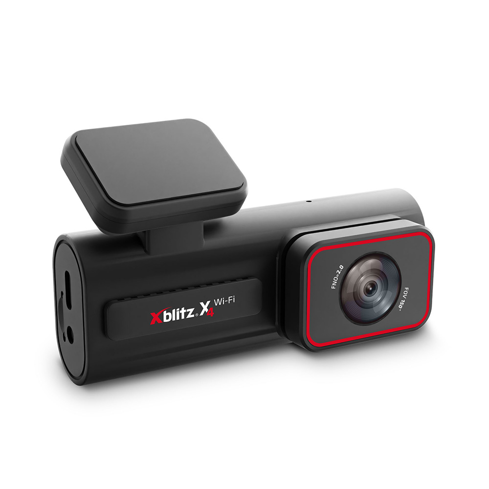 Xblitz X4 Wi-Fi Dash Cam / 2,5K-bilkamera med WDR / Vindrutekamera med kollisionssensor