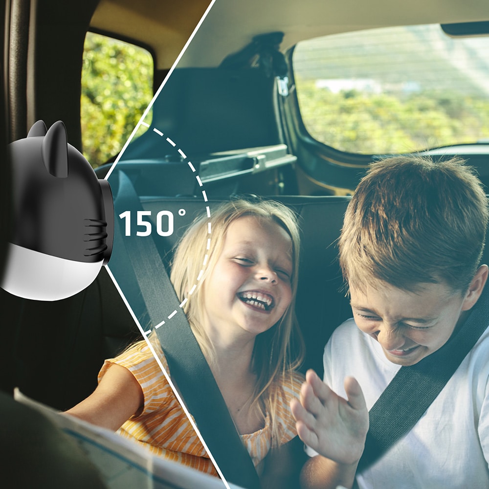 Xblitz Coco -vauvakamera autoon – Full HD, langaton Apple CarPlay -adapteri ja pimeänäkö
